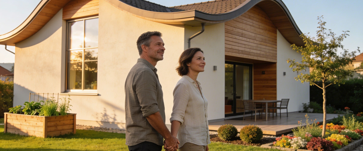 Paar vor eigenem Haus