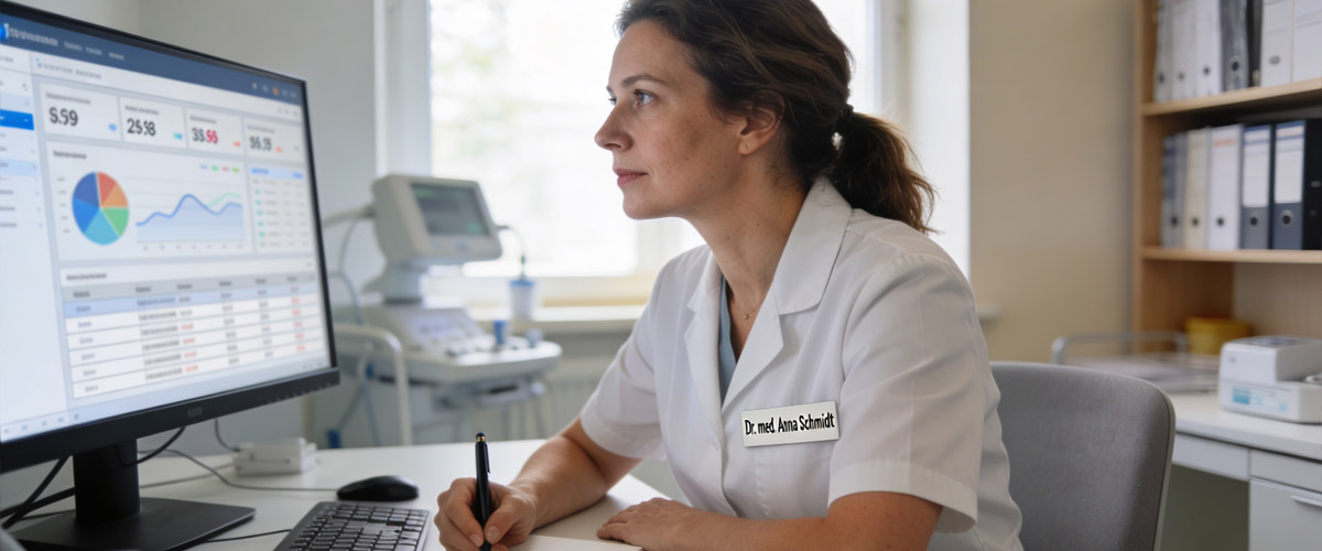 Ärztin am Computer