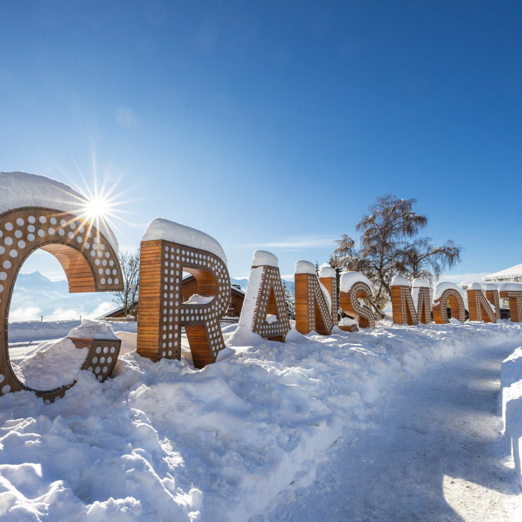Schriftzug Crans-Montana