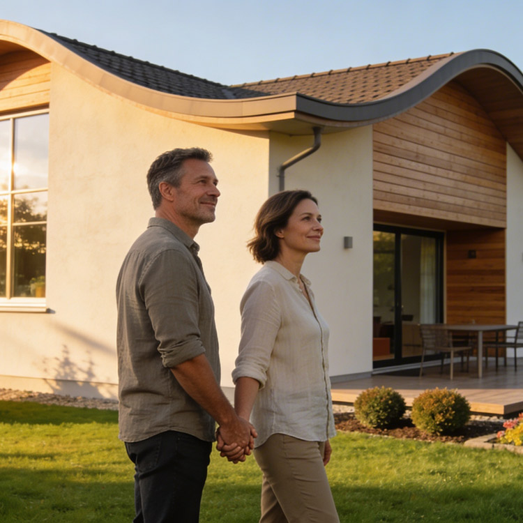 Paar vor eigenem Haus