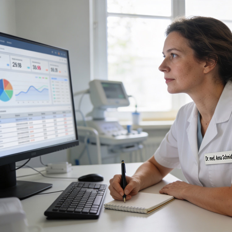 Ärztin am Computer