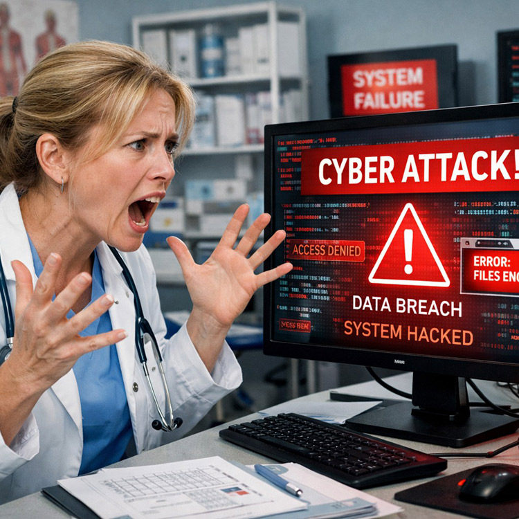 Hacker am Computer